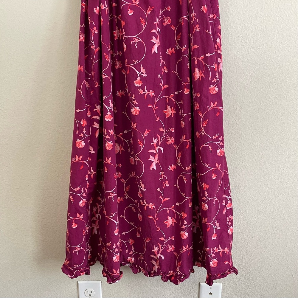 Hill House The Caroline Nap Dress Floral Midi Length Size XS - Picture 4 of 8